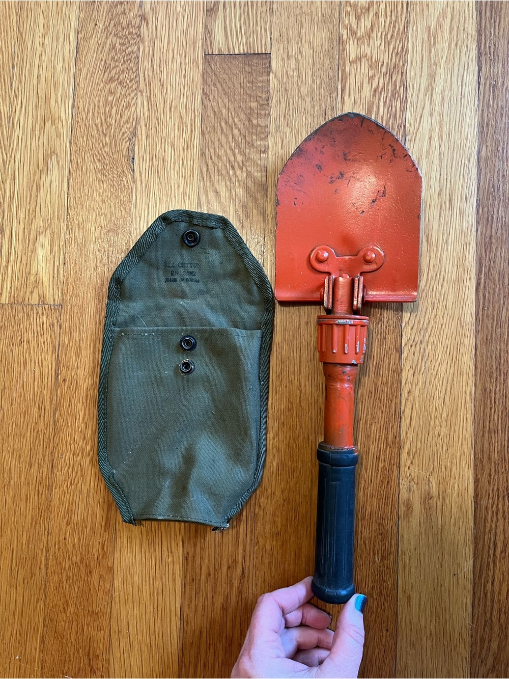 Vintage Champion Military Folding Trench Tool Shovel Sheath